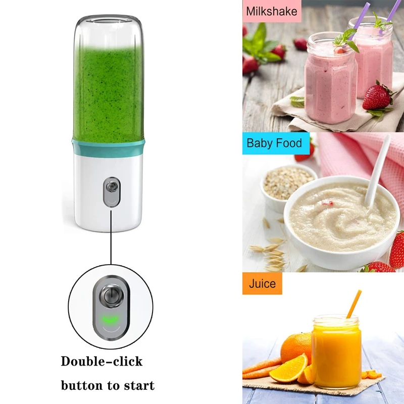 

Portable Blender USB Personal Smoothie Blender On-The-Go/Travel,Milkshake,Smoothie,Ice.Mini Blenders Processor Shake Mixer Maker