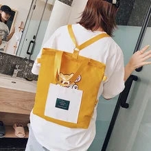 Универсальный INS рюкзак из холщовой ткани с принтом новая стильная женская сумка через плечо в Корейском стиле