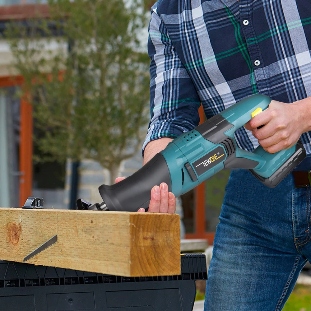 US $71.52 Newone 20v Reciprocating Saw Electric Saw Cordless Power Tool Saber Saw For Wood And Metal Multifunction Hand Saw
