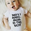 Dad and I Agree Mom Is The Best Funny Newborn Baby Bodysuit Summer Cotton Infant Romper Baby Boys Girls Grow Outfits Clothes 3