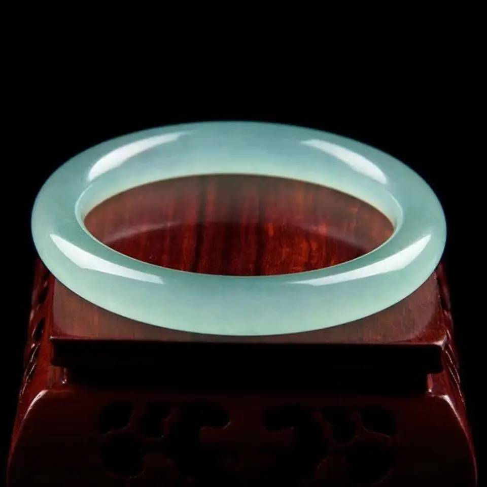 Genuine Natural Blue Jade Bangle Bracelet Charm Jewellery Fashion