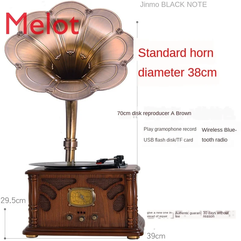 US $193.03 Vinyl Recording Machine Disk Reproducer EuropeanStyle Retro OldFashioned Loudspeaker Record Player Classical Audio Living