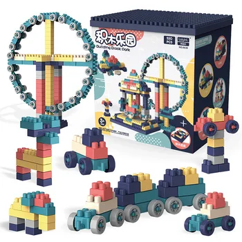 

Big grain building block amusement park children's educational toys boys and girls assemble DIY barrels of building blocks 12