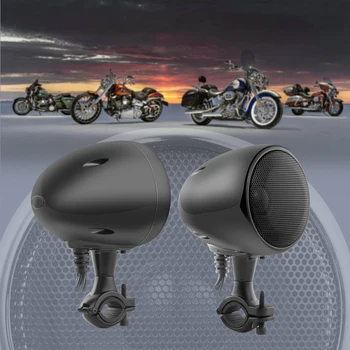 

Motorcycle Audio Set with Stereo 2ch Amplifier, 3.5 Inches Waterproof Speakers, Bluetooth, FM Radio, AUX MP3