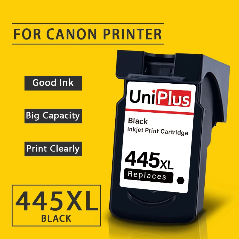 Сменный картридж UniPlus PG445 чернильный для Canon PG 445 XL принтера Pixma iP2840 MG2440 MG2540 MG2940 MX494