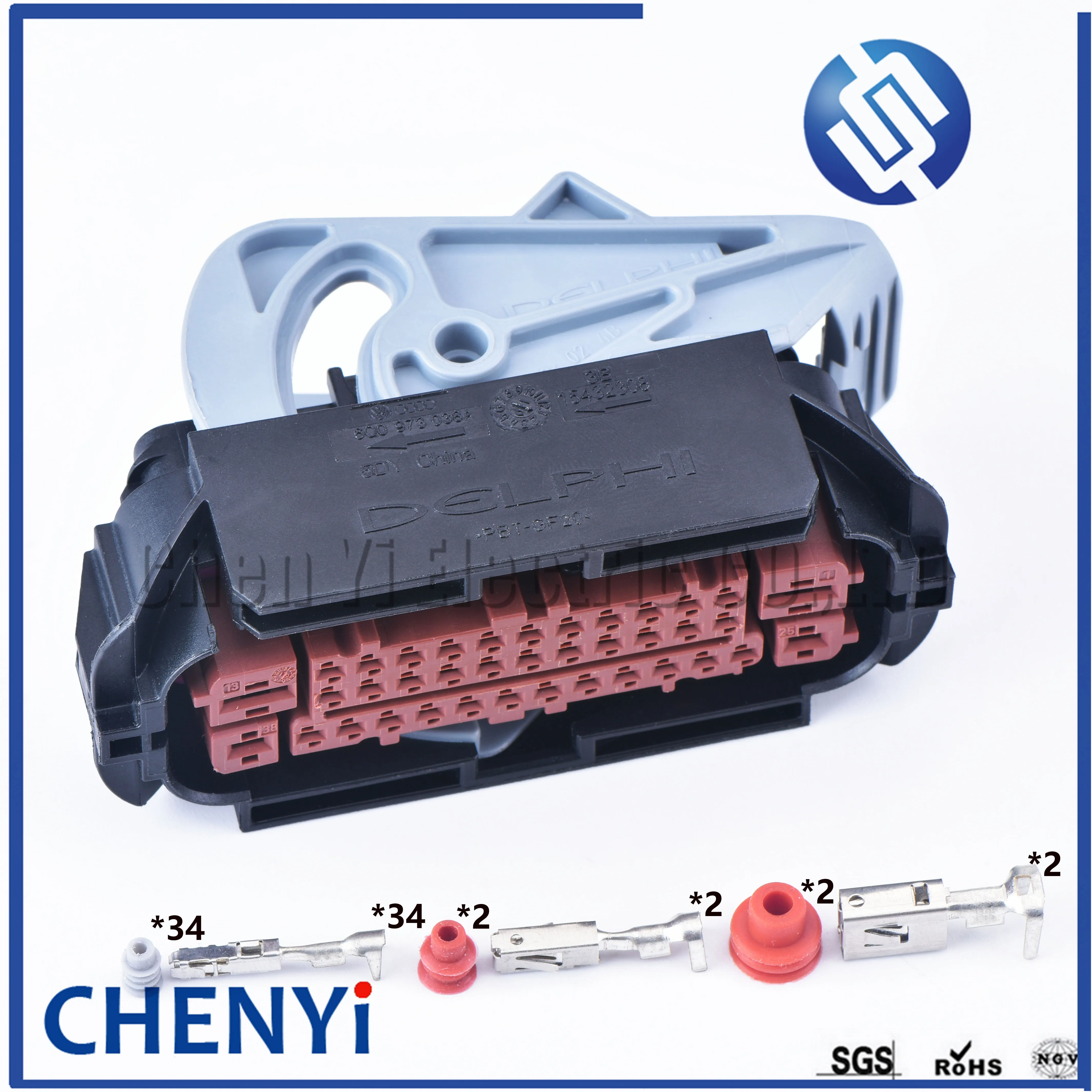 Delphi Aptiv Mixing 38 Position Automotive Waterproof Connector Ecu