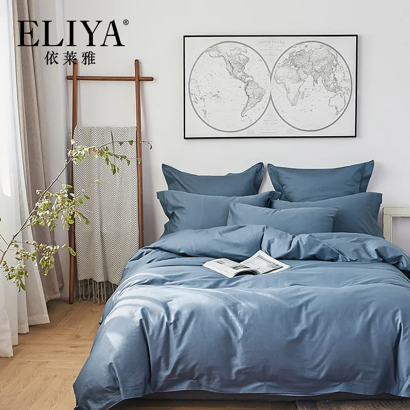 Yi lai ya текстильная саржевая серия кровать и завтраки клубный дом 4-Комплект постельного белья Чистый хлопок простой европейский стиль