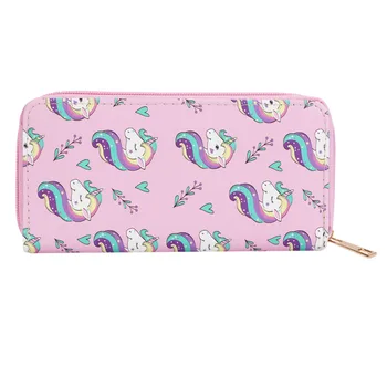 

1pc Unicorn Long Wallet Lovely Adorable Pretty Cartoon Unicorn Wallet Unicorn Pattern Purse Coin Purse for Women Ladies Girls