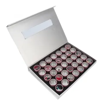 

35 Slots Empty Nail Manicure Jewelry Storage Box Case Holder Nail Art Tips Container Nail Manicure Rhinestone Beads Storage Box