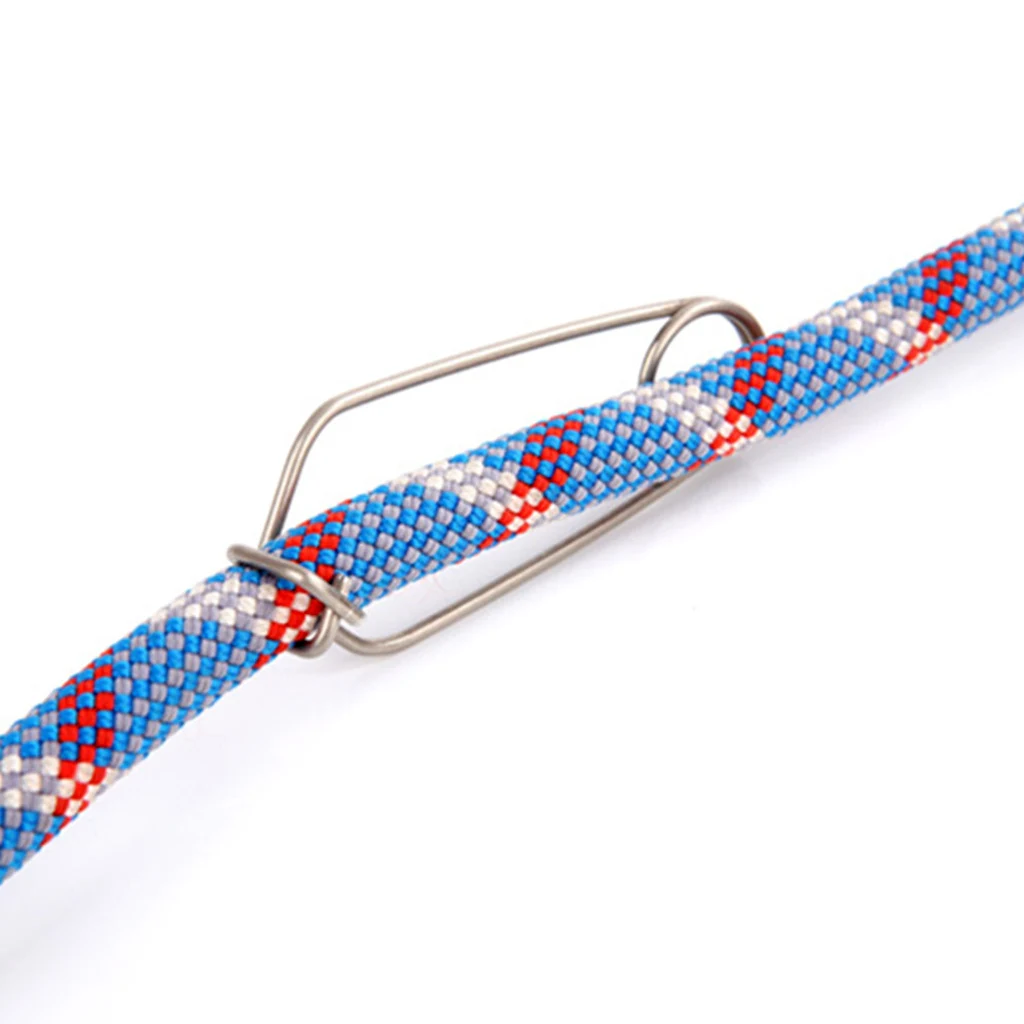 2Pcs Stainless Steel Cord Fastener Buckle For Climbing Rope Protector Sleeve