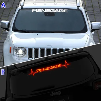 

Car Sticker RENEGADE Emblem Badge Rear Glass Front Block Decoration Modified Reflective sticker for Jeep Renegade