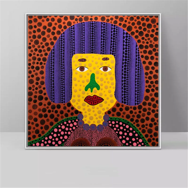 

Yayoi Kusama Abstract ART Posters Canvas Art Painting Cartoon Print Picture for Kids Room Wall Art Home Bedroom Decor Unframed