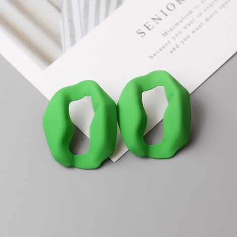 New Irregular Hollow Geometric Large Square Pendant Earrings For Women серьги 2021 Trendy Hiphop Jewelry Xmas Gift