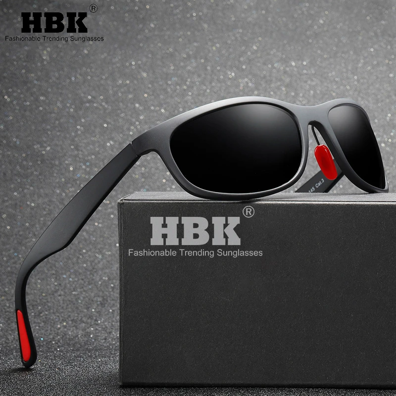 HBK, поляризационные спортивные солнцезащитные очки для мужчин TR90, небьющаяся оправа, очки для бега, рыбалки, пеших прогулок, уличная защита от ультрафиолета