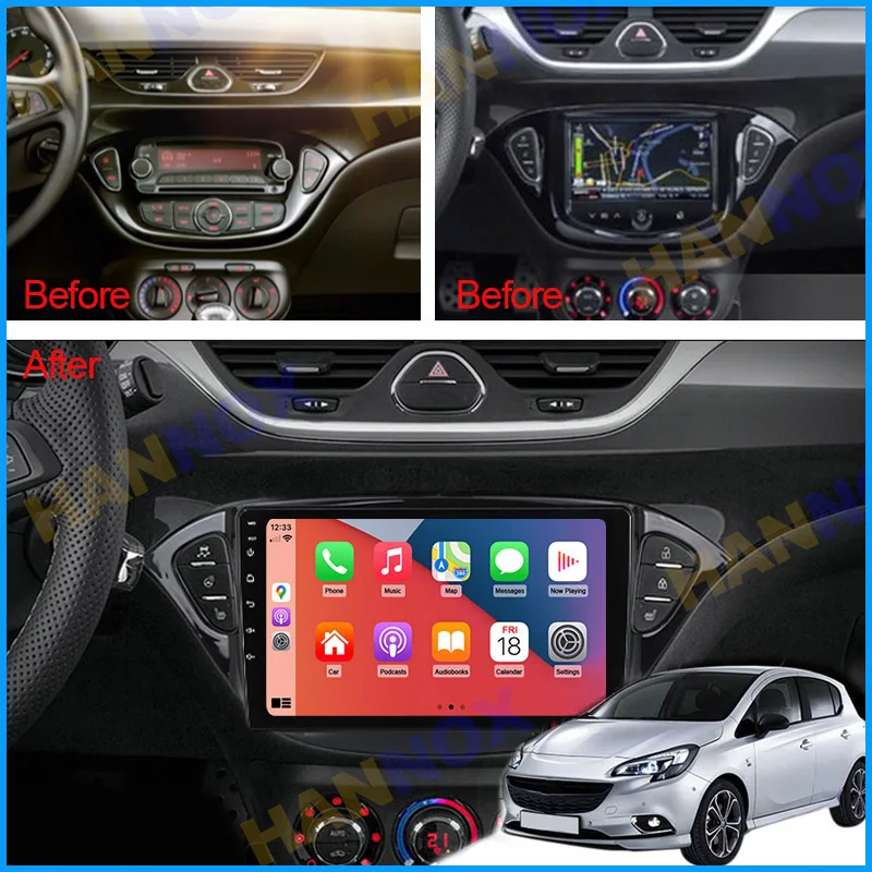 

9inch Android Car Radio GPS Stereo Player For Opel Corsa 2015 2016-2023 Opel Adam 2013-2016 Support Rear view Camera DVR TPMS