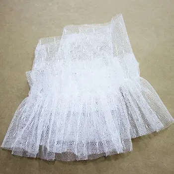 

1Pair Stretchy Wrinkled Flare Fake Sleeve Net Mesh Dot False Cuffs Women Decor LX9E