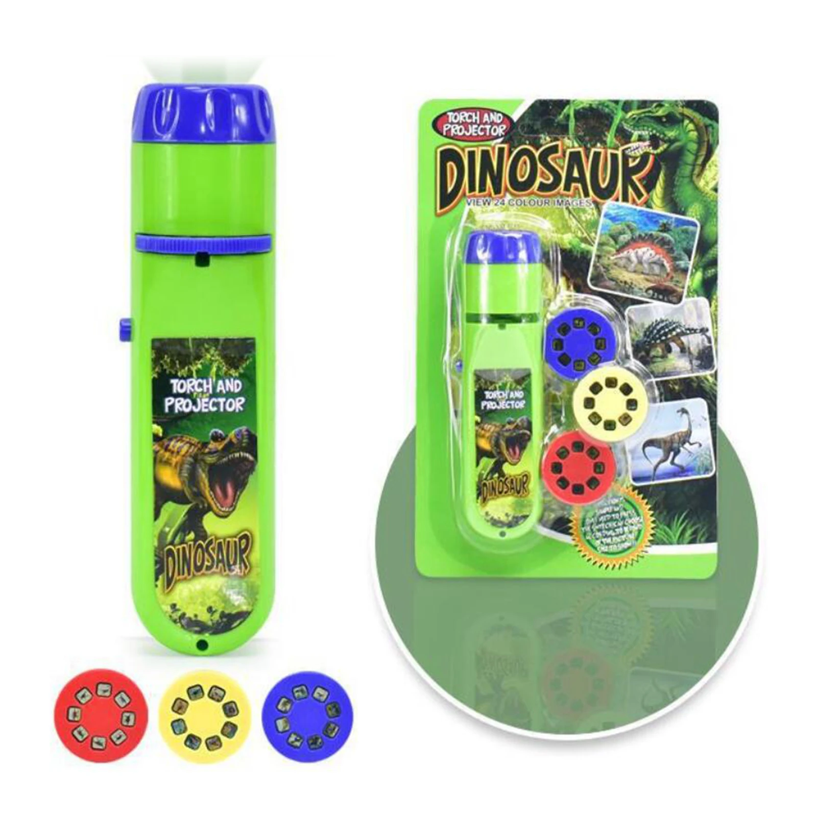 Educational Torch Projector Lamp Flashlight Projection Play Toys Torch Lamp Solar Projector Dinosaur Kids Torch and Projector