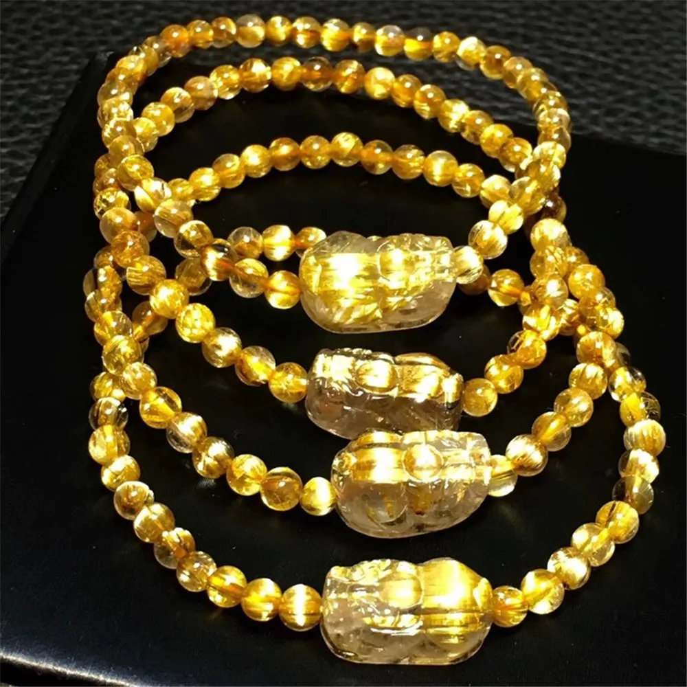 Natural Gold Rutilated Bracelet (4)