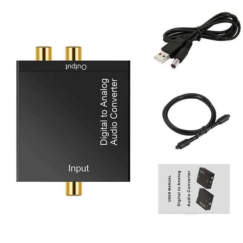 

AC Digital Optical Toslink SPDIF Coax to Analog L/R RCA Audio Converter