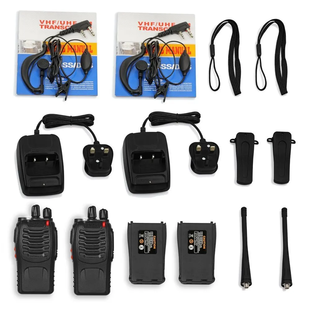 2 шт./лот BAOFENG BF-888s рации UHF400-470MHZ портативный двухстороннее радио с светодиодный фонарик и наушники