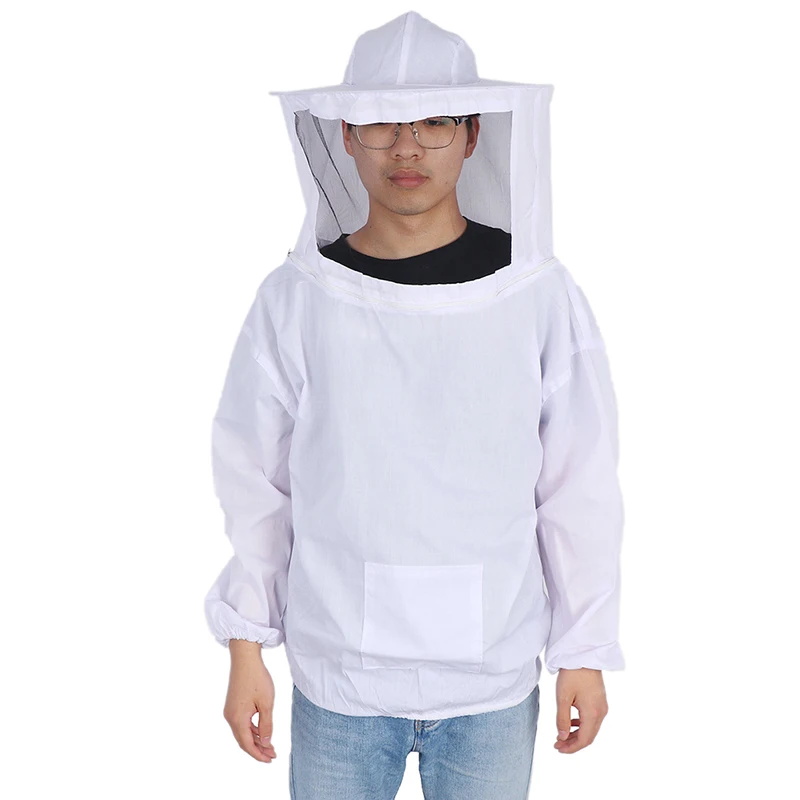 Белый 3 Colors Professional Beekeeping Protective Suit Bee Insect Feeding Supplies Keeping Beekeeper Equipment White/Dark Blue/Pink - Цвет: Белый
