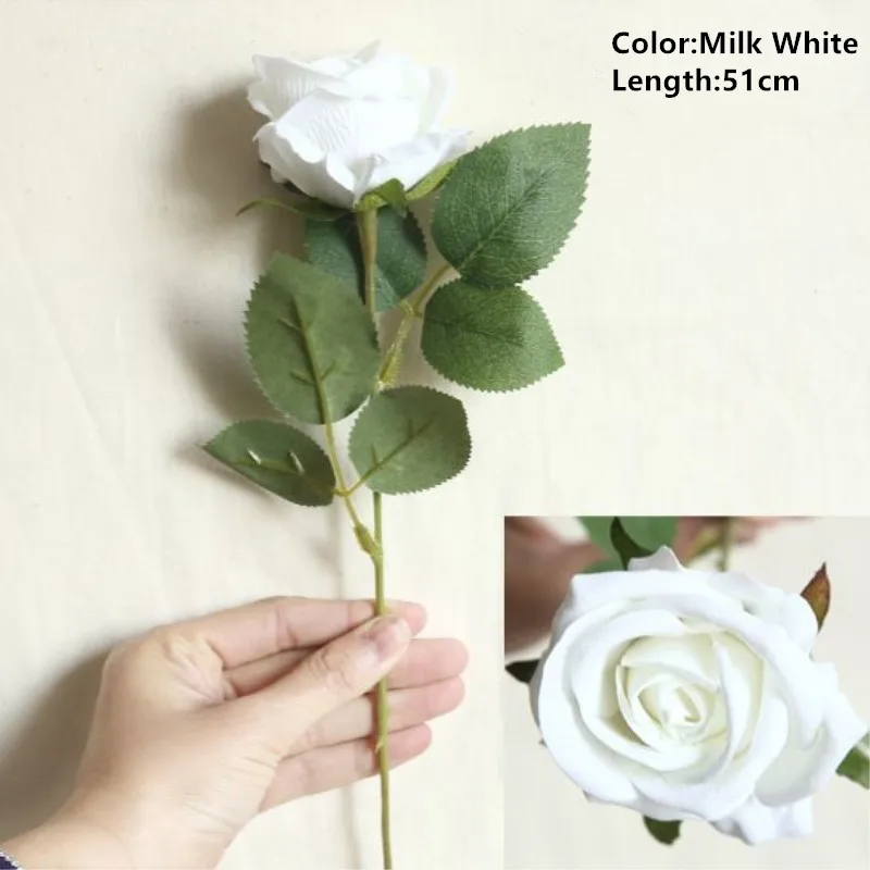 B White Rose 11 шт. романтическая роза искусственный цветок Сделай Сам Красный Белый Шелковый Искусственный цветок для вечерние украшения дома свадьбы День святого Валентина - Цвет: B White Rose
