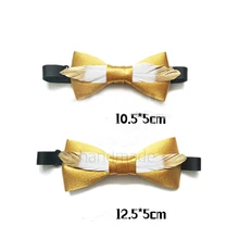 Модный повседневный мужской ручной работы взрослый золотой перо детский галстук-бабочка принц ветер благородный темперамент