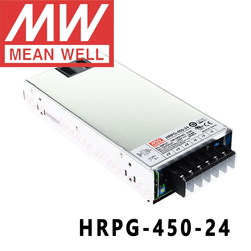 

Оригинал, MEAN WELL HRPG-450-24, 24 В, 18,8 А, meanwell HRPG-450, 24 В, 450 Вт, с одним выходом, с функцией PFC, источник питания