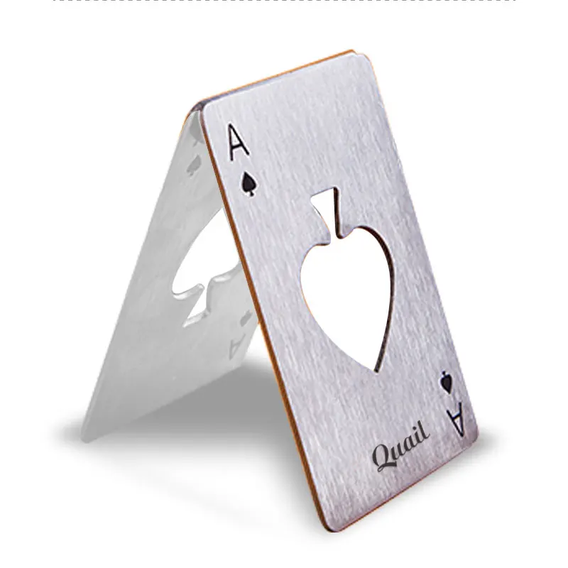 Открывалка для бутылок с перепелом игральной картой Ace of Spades покерная сода