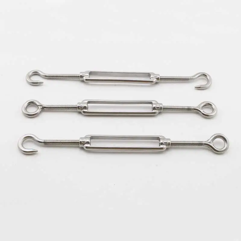 Chain rigging hooks 1Pcs M4 M5 M6 M8 M10 Stainless Steel 304 Adjust Chain Rigging Hooks & Eye Turnbuckle Wire Rope Tension Device Line Oc Oo Cc Type