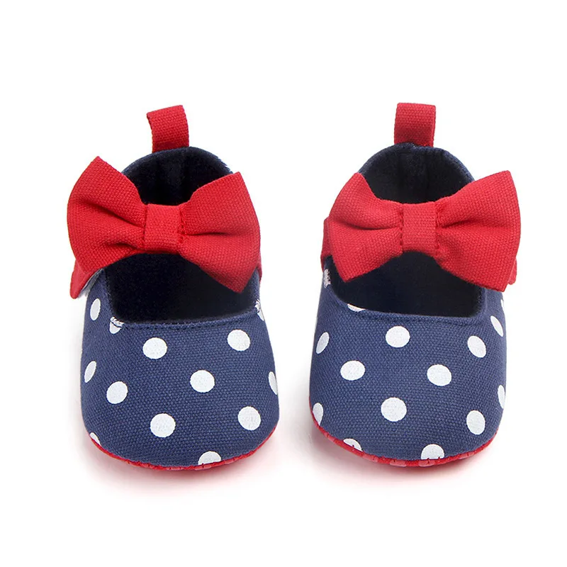 Обувь для малышей; Осенняя хлопковая повседневная обувь с бантом для маленьких девочек; милые Нескользящие Мягкие прогулочные туфли для новорожденных;# E