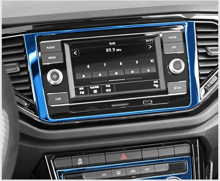 Lsrtw2017 для Volkswagen Vw T-roc Автомобильный Gps навигационный экран Рамка хромированная отделка декоративные аксессуары для интерьера