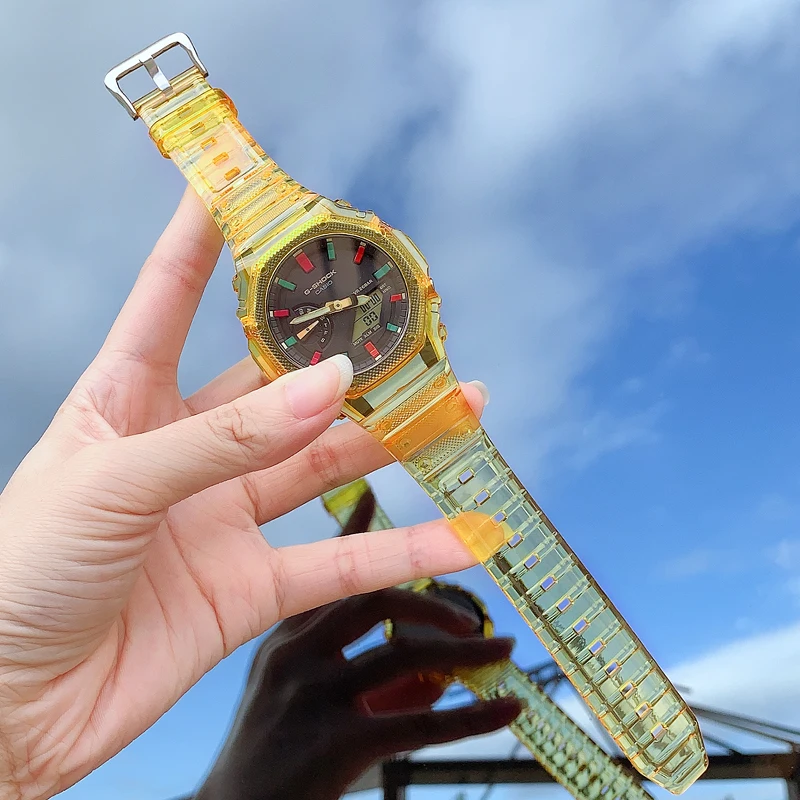 Pulseira de resina colorida para casio g-shock