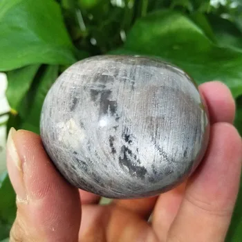 

Natural stone black moonstone crystal palm reiki stone gem chakra stones and healing crystals лунный камень