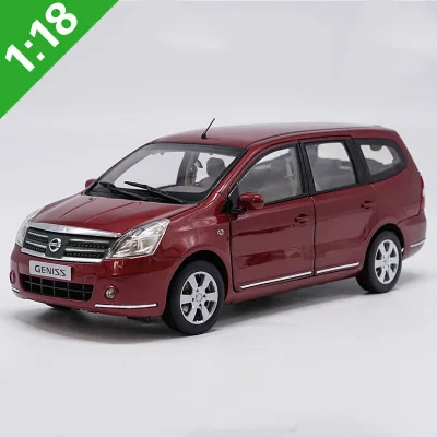 Бутик 1:18 Nissan GENISS MPV 6 модель сплава двери, моделирование литой металлическая модель автомобиля, расширенная коллекция подарок - Цвет: RED