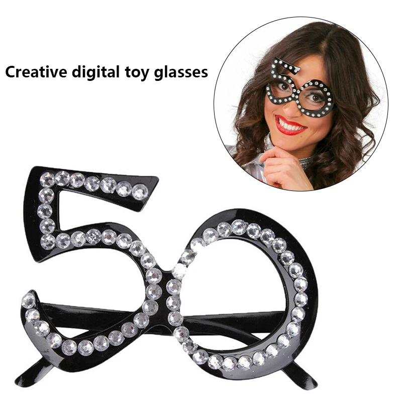 1 шт. Новые забавные очки костюмы 18TH 30TH 40TH 50TH Happy Birthday Photo Booth Реквизит вечерние