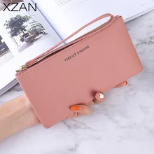 Women Long Section Wallet PU Leather Large Credit Card Holder Wallets Female Internet Celebrity Recommend Thin Style Clutch