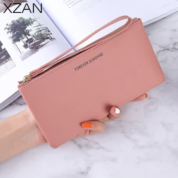 Women Long Section Wallet PU Leather Large Credit Card Holder Wallets Female Internet Celebrity Recommend Thin Style Clutch
