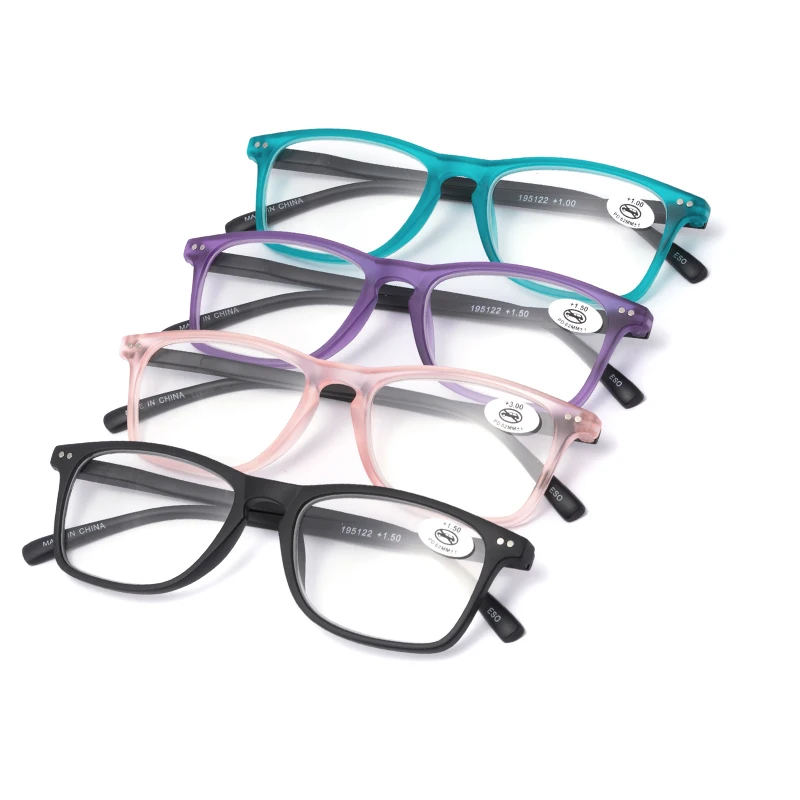 

Genuine Eso Vision R195122 Reading Glasses Rectangular Frame Simpleness for Men Women Reader Eyewear with Soft Pouch Portable