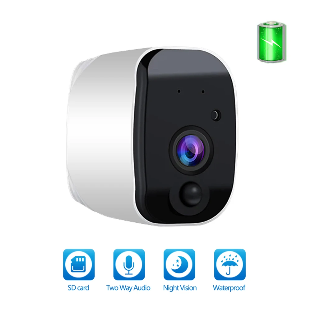 

1080P WiFi Camera Battery Powered 2.0MP HD Outdoor Wireless Security IP Camera Surveillance Weatherproof PIR Alarm Record Audio