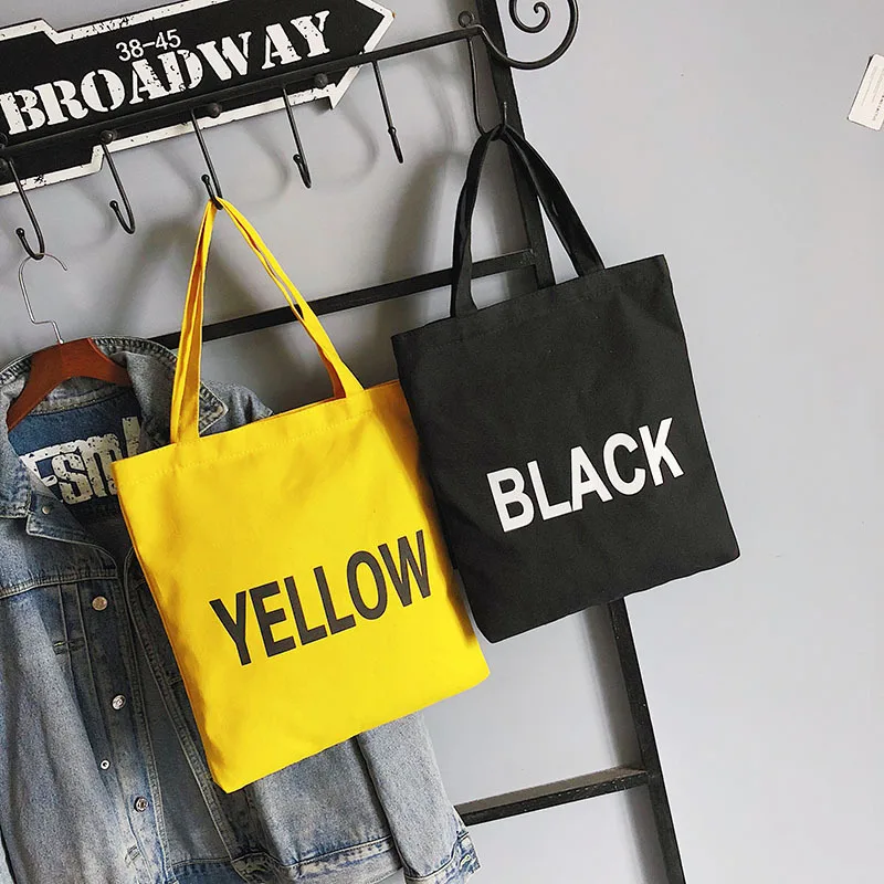 

WOMEN'S Bag 2020 New Style Korean-style Literature And Art Canvas Bag Versatile Cloth Bag Lettered Handbag Shoulder Bag