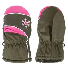 Детские Лыжные варежки водонепроницаемые и ветрозащитные зимние теплые уличные перчатки От 3 до 7 лет D08C