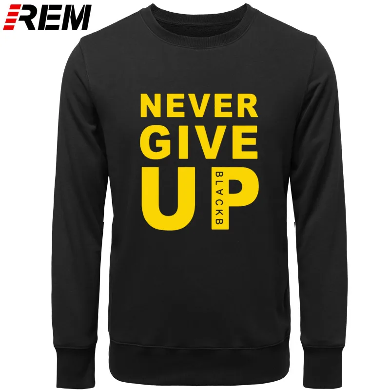 REM Mohamed Salah Never Give Up Man футболки с длинными рукавами хлопковые мужские кофты с капюшоном, толстовки - Цвет: BLACK YELLOW