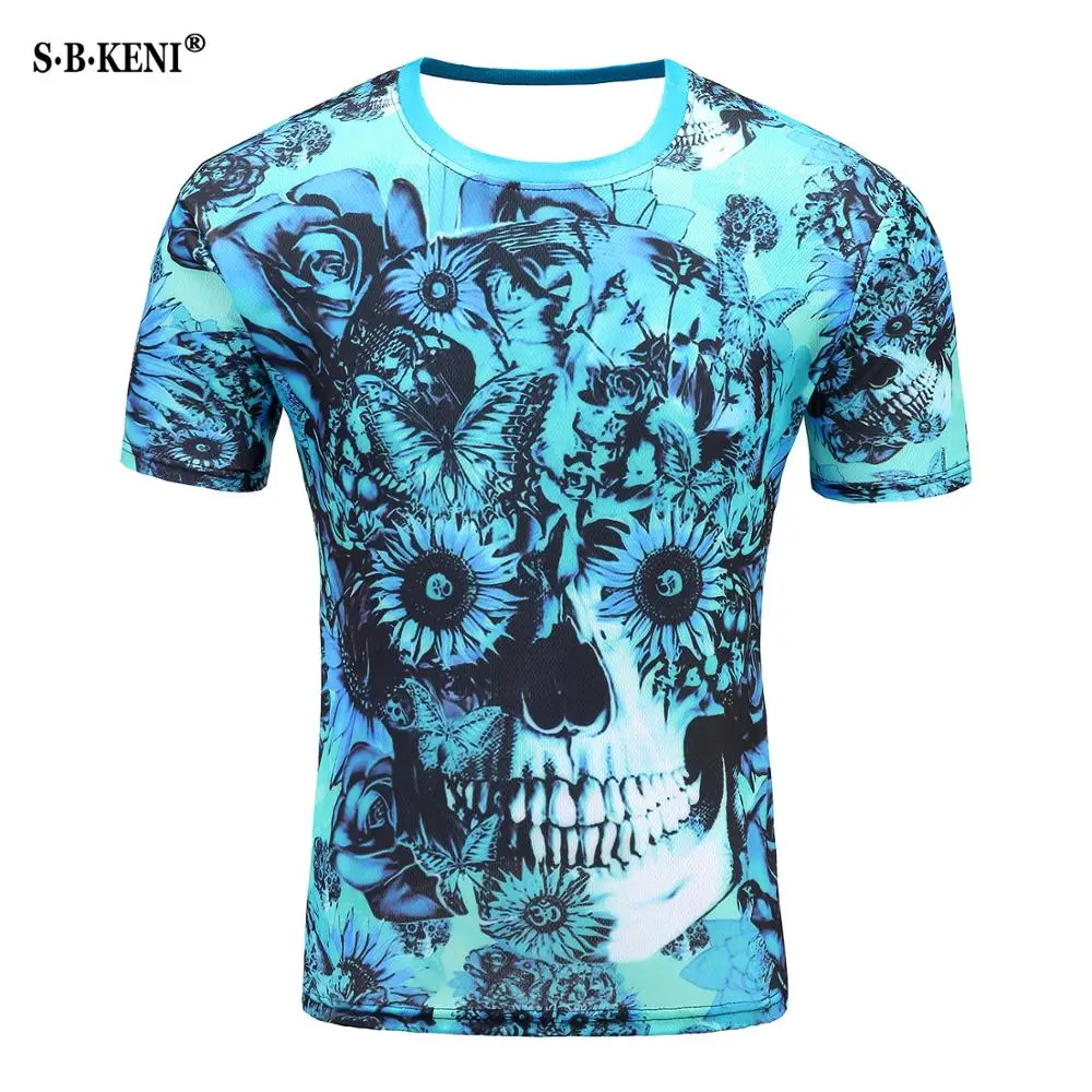 

2019 New Men's Summer Ink Painting Print Men Short Sleeve T-shirt 3D T Shirt Casual Breathable T-shirt Plus-size Fashion T-shir