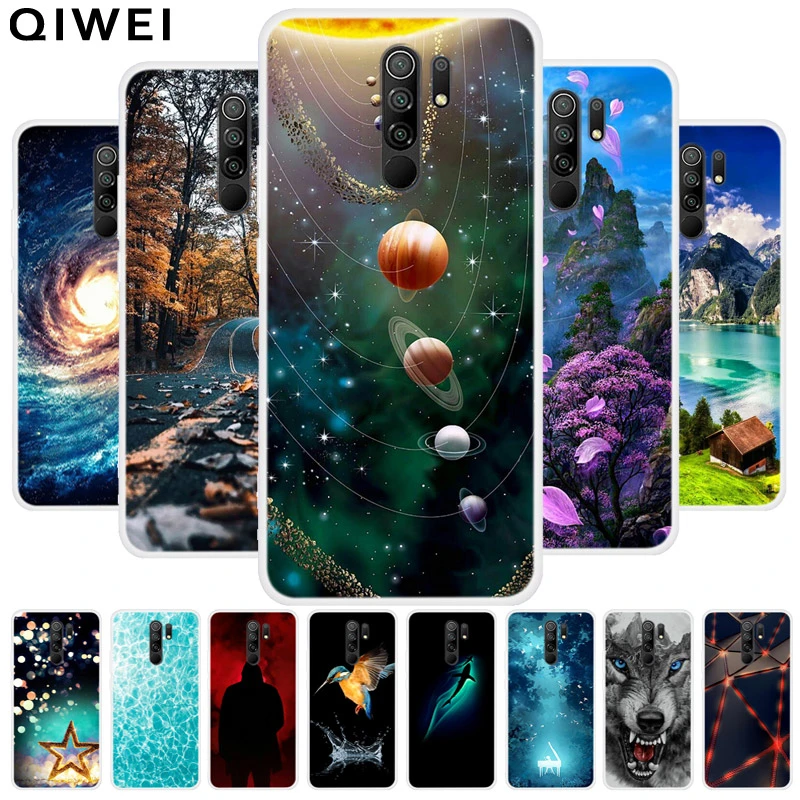 xiaomi leather case card Dành Cho Xiaomi Redmi 9 Ốp Lưng Silicone Mềm TPU Fundas Ốp Điện Thoại Cho Xiaomi Redmi 9 Nắp Lưng Capas Trên Redmi9 bảo Vệ Vỏ xiaomi leather case card