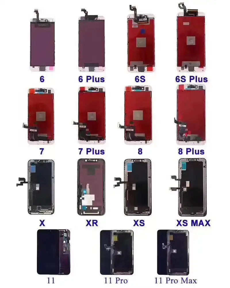 

2020 LCD Display For iPhone 6 7 8 6S Plus Touch Screen Replacement For iPhone 5 5C 5S SE No Dead Pixel+Tempered Glass+Tools+TPU