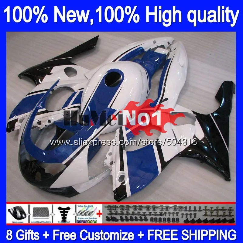 YZF 600R для YAMAHA YZF600R Thundercat 2002 2003 2004 05 06 07 39MC. 69 YZF-600R 96 02 03 04 2005 2006 2007 Обтекатели белого и синего цвета