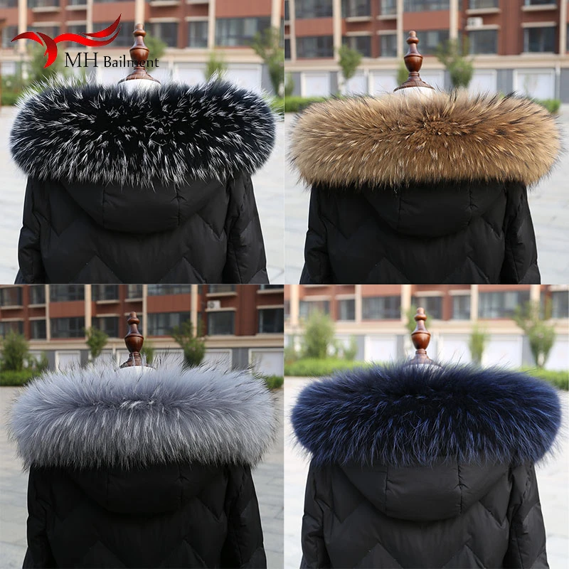 2020 New Style Real Raccoon Fur Collar Ladies Plush Fleece Fashion Warm Comfortable Scarf Coat Collar Women Hot Sale Shawl