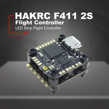 

HAKRC F411 2S Flytower Flight Controller Integrated OSD 4 in 1 BLHeli 10A ESC LED Strip For FPV RC Drone