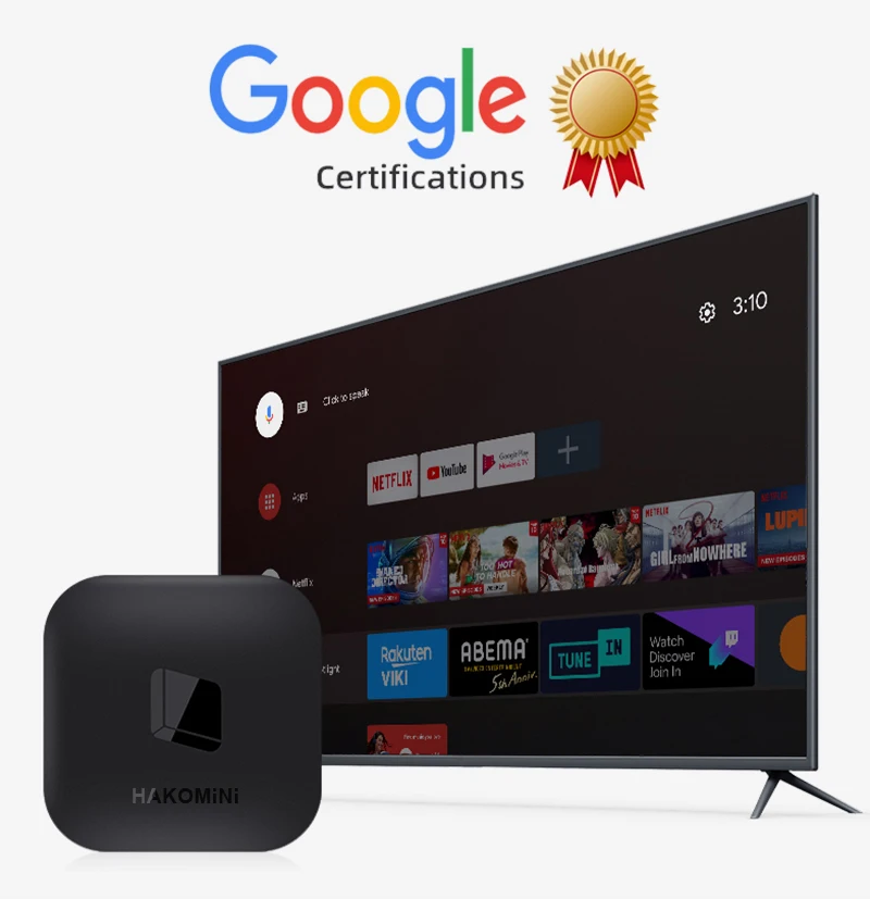 Free Shipping HAKOMINI Google Certificated Android TV Box Support Chromecast Youtube Netflix Games IPTV Set Top |
